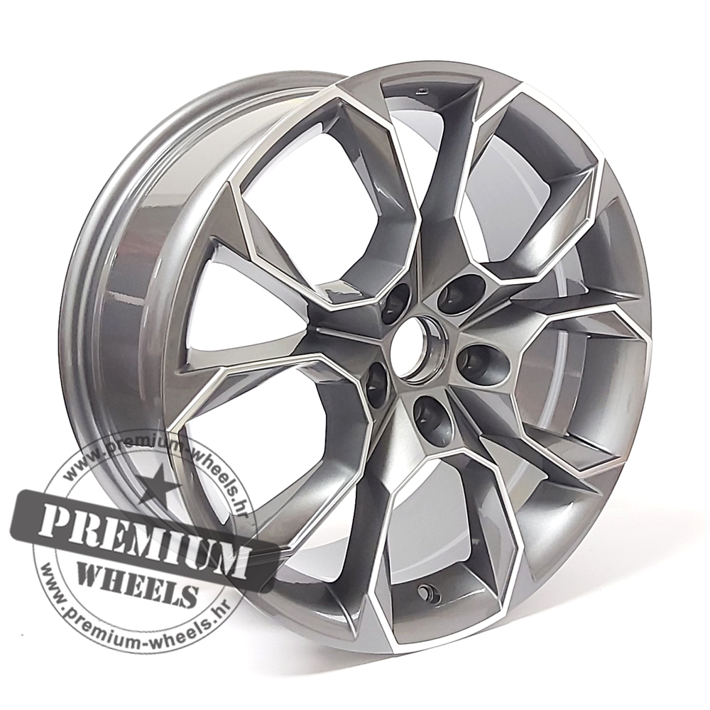 SK516SP ALU FELGA ŠKODA 5X100 16" SK516SPSP ET40 SIVA SA POLIRANIM - Slika 1