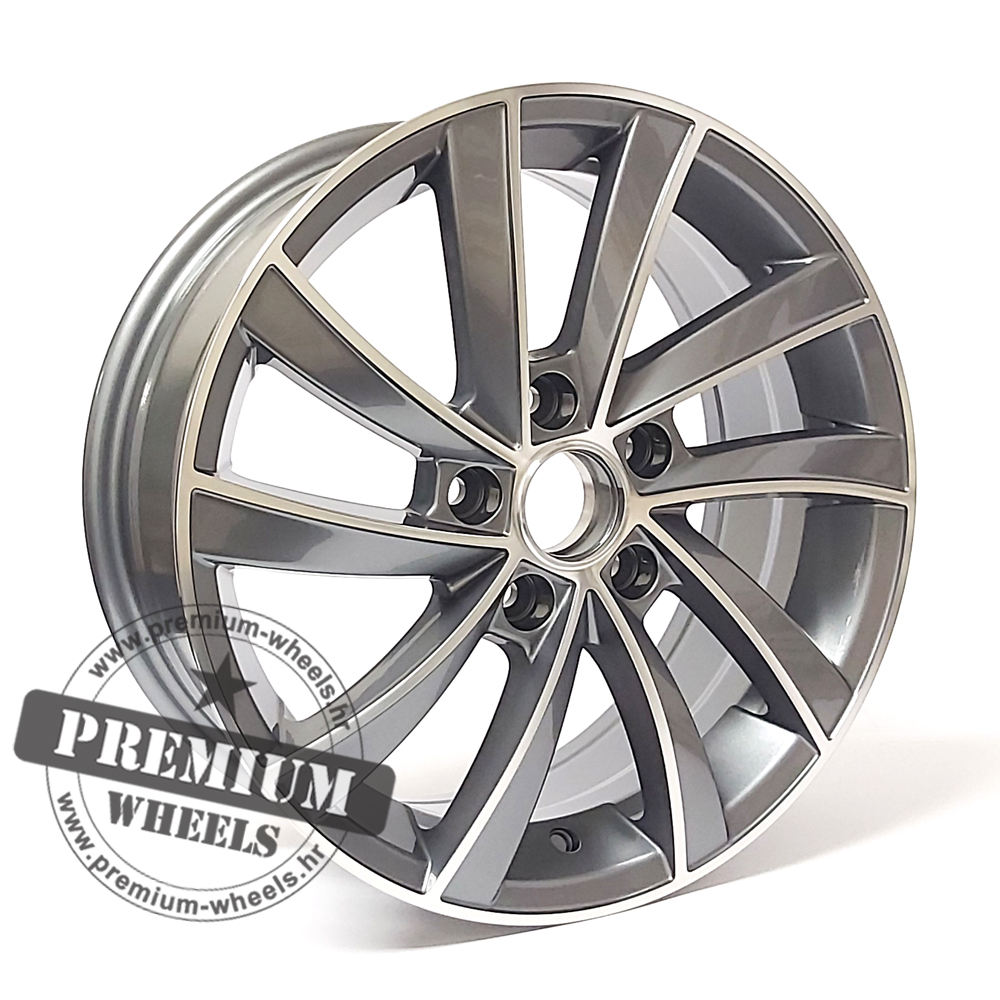 SK523SP ALU FELGA SKODA 5X112 17" SK523SP ET40 SIVA POLIRANA - Slika 1