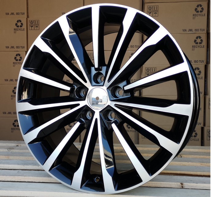STL1526CP ALU FELGA SKODA 5X112 18" STL1526CP ET44 CRNA POLIRANA - Slika 1