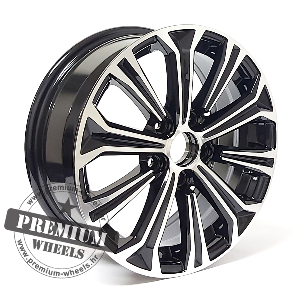 TB5845CP ALU FELGA TOYOTA 5X100 16" TB5845CP ET39 CRNA SA POLIRANIM - Slika 1