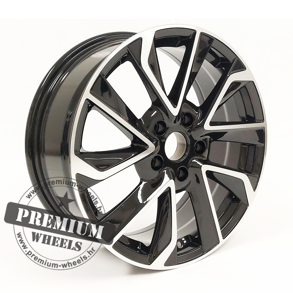 TBK5463CP ALU FELGA TOYOTA 5X100 17" TBK5463CP ET40 CRNA SA POLIRANIM - Slika 1