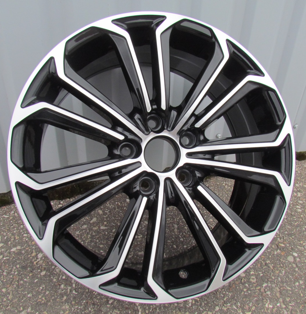 TBK667CP ALU FELGA ZA TOYOTU 5X114.3 15" TBK667CP ET40 CRNA S POLIRANIM - Slika 1