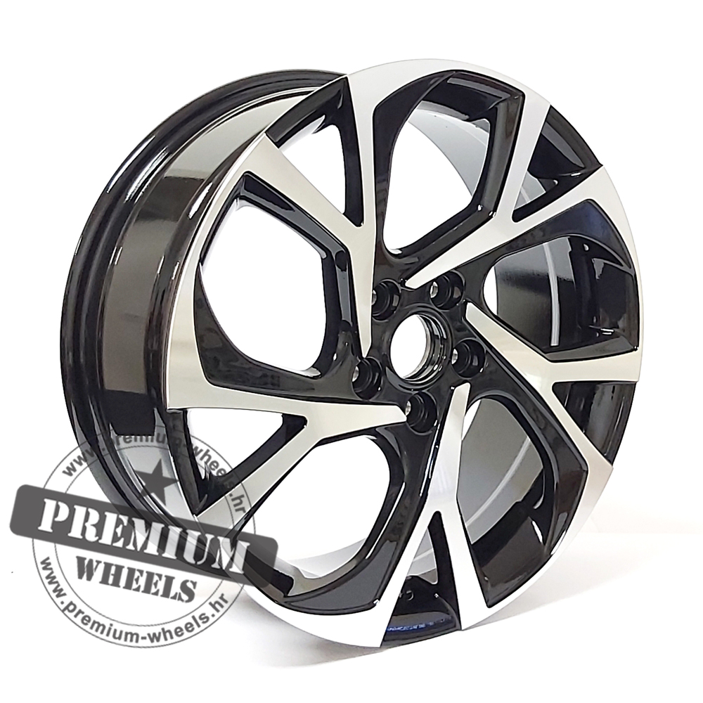 TFE132CP ALU FELGA TOYOTA 5X114.3 18" TFE132CP ET50 CRNA SA POLIRANIM - Slika 1