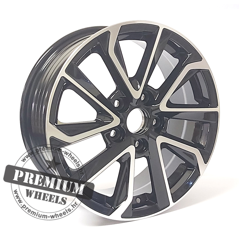 TFE177CP ALU FELGA ZA TOYOTU 5X114.3 16" TFE177C ET45 CRNA - Slika 1