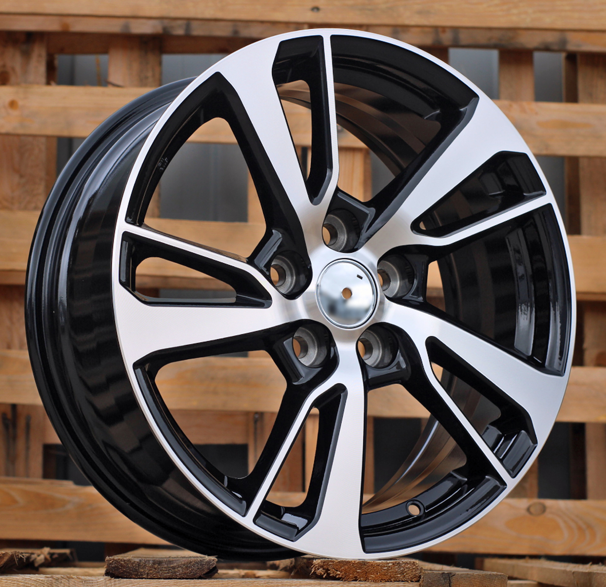 TI5300CP ALU FELGA TOYOTA 5X114.3 17" TI5300CP ET35 CRNA SA POLIRANIM - Slika 1