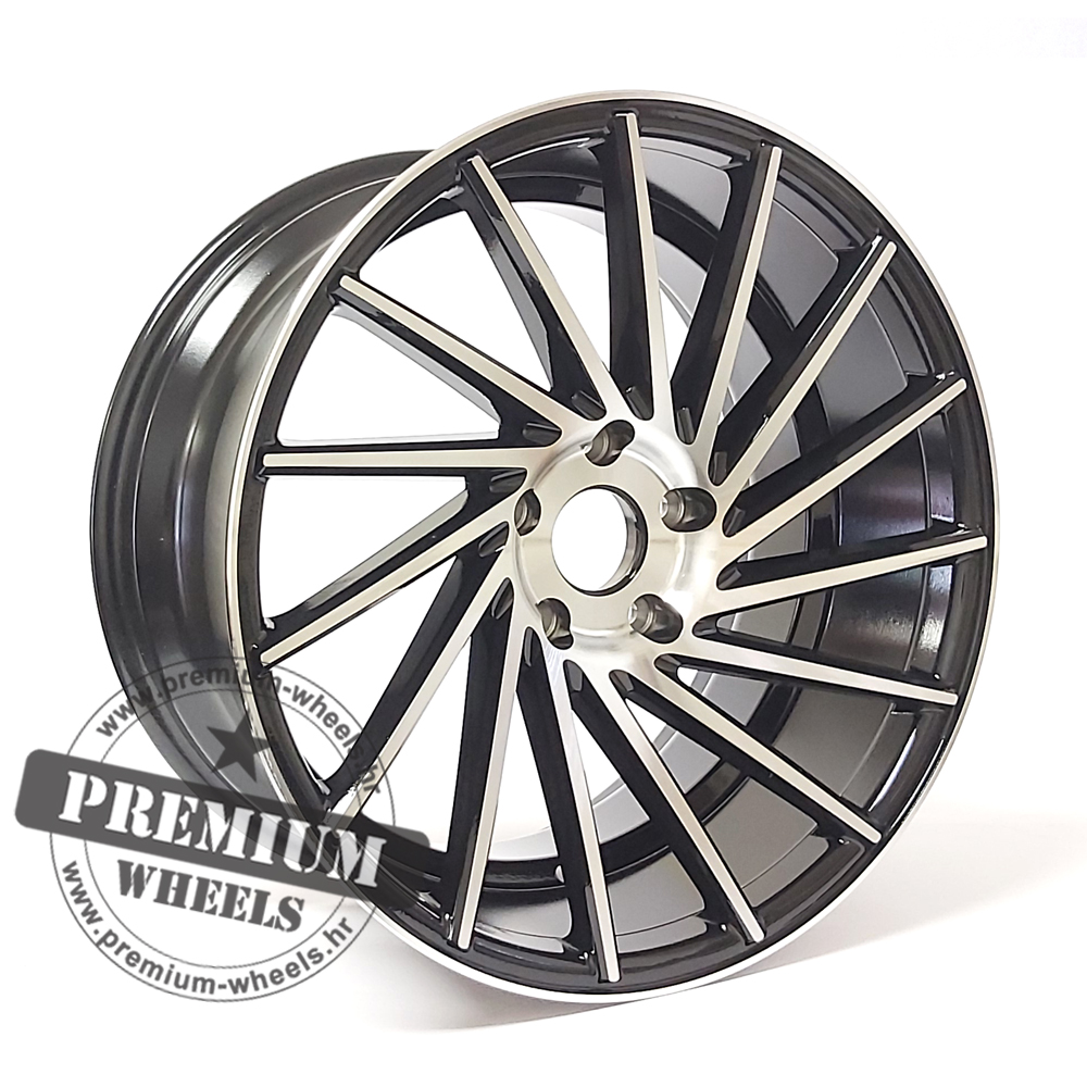 VSLU589CPDESNA ALU FELGA VOSSEN STYLE 5X120 19" VSLU589 DESNA ET33 CRNA SA POLIRANIM - Slika 1