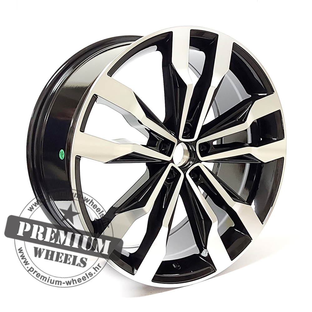 W688CP ALU FELGA ZA VW 5X112 20" W688CP ET41 CRNA SA POLIRANIM - Slika 1