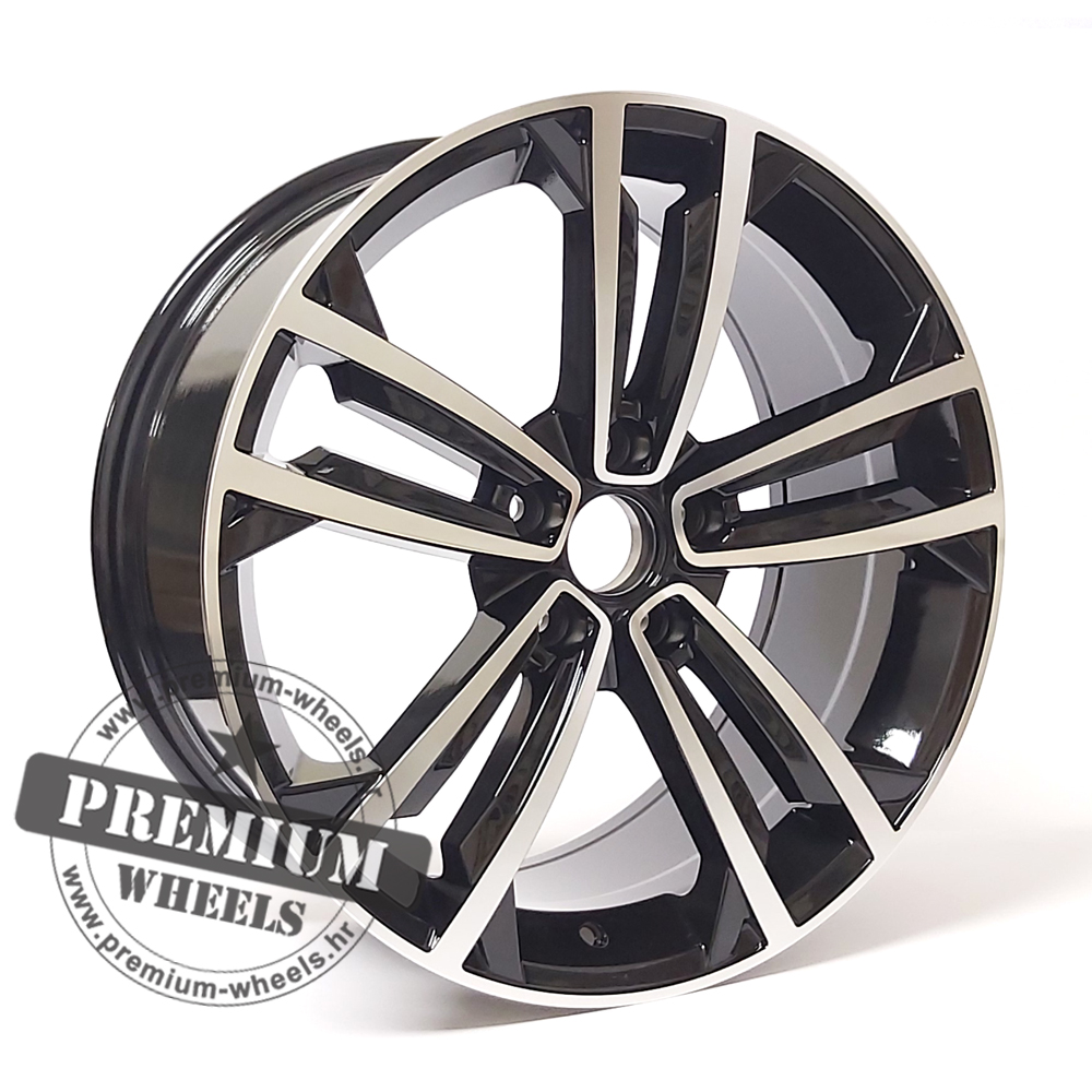 WBK5287CP ALU FELGA ZA VW 5X112 17" WBK5287CP ET45 CRNA SA POLIRANIM - Slika 1