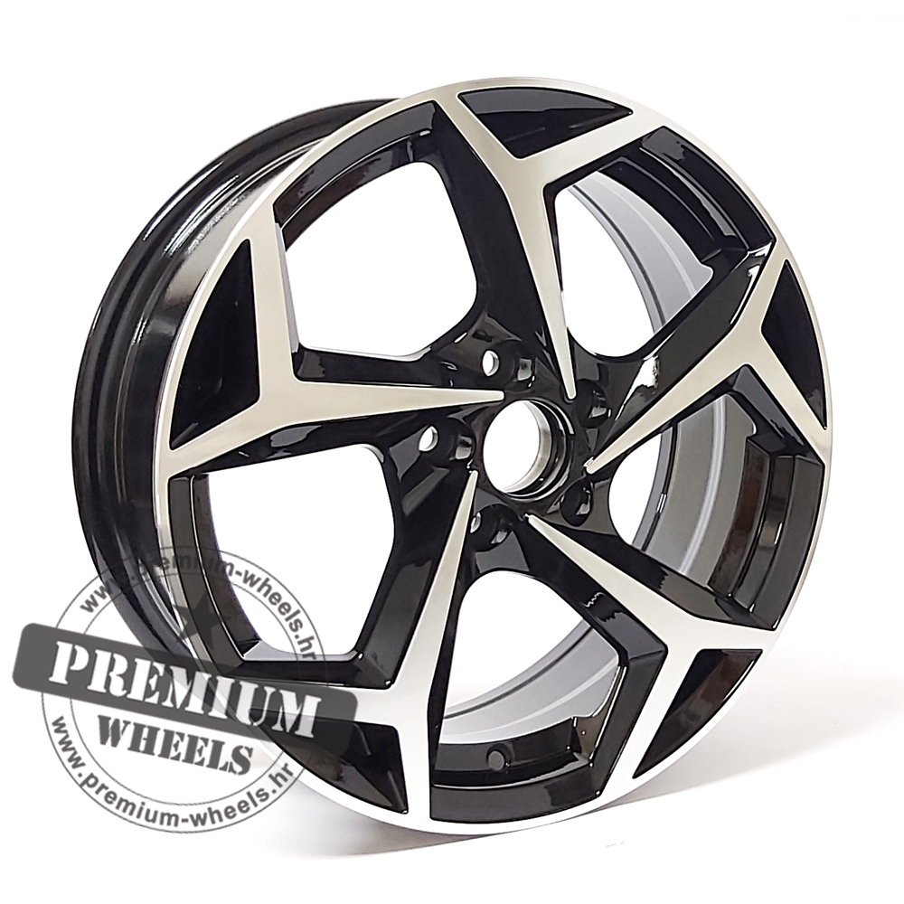 WBK5340CP ALU FELGA WW 5X100 17" WXFE182CP ET41 CRNA SA POLIRANIM - Slika 1