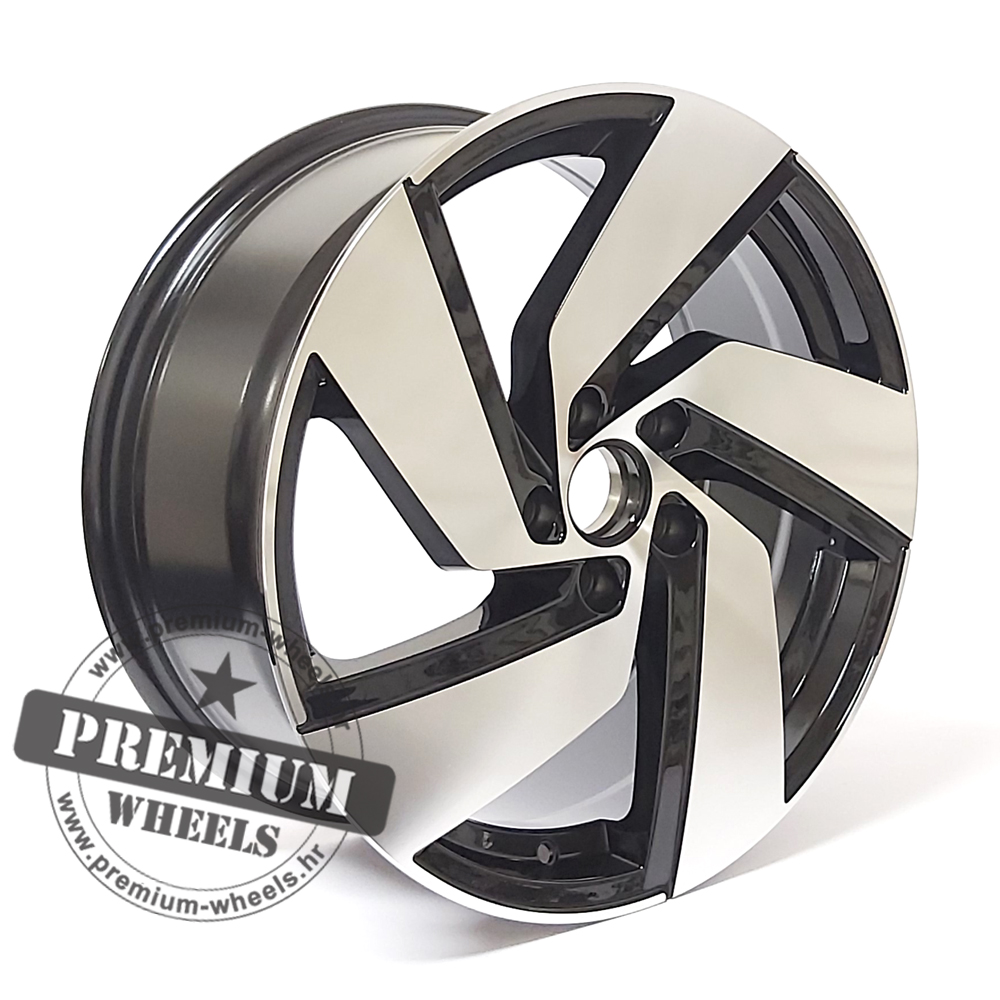 WBK5773CP ALU FELGA VW 5X112 18" W5773CP ET45 CRNA SA POLIRANIM - Slika 1