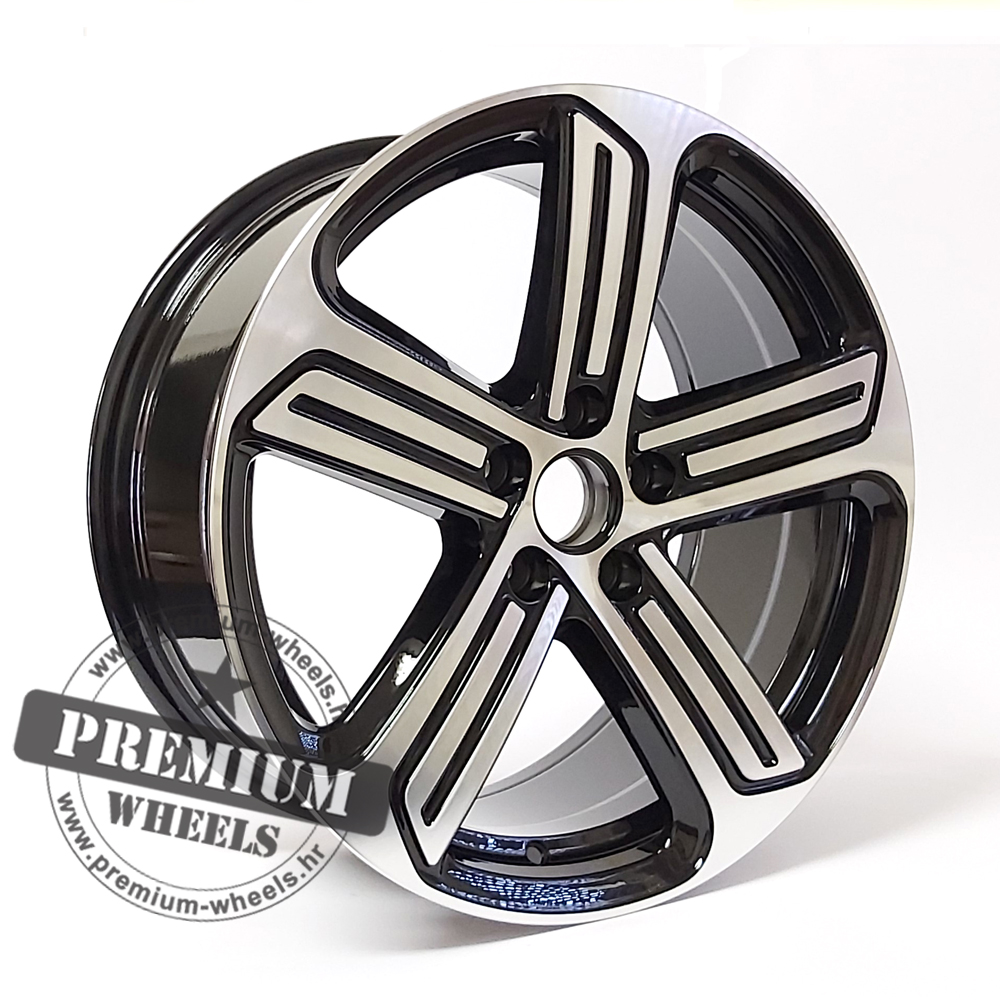 WBK795CP ALU FELGA ZA VW 5X112 16" WBK795CP ET45 CRNA S POLIRANIM - Slika 1