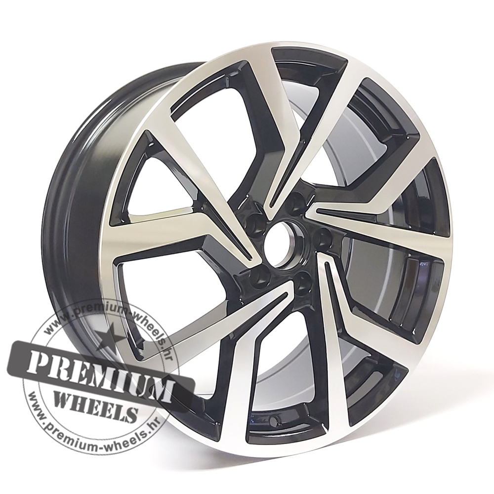 WBY1154CP ALU FELGA WW 5X112 15″ WBY1154CP ET42 CRNA SA POLIRANIM - Slika 1