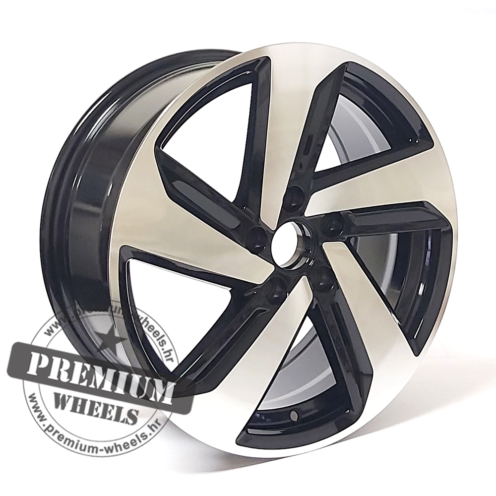 WXFE271CP ALU FELGA VW 5X100 17" WXFE271CP ET45 CRNA POLIRANA - Slika 1